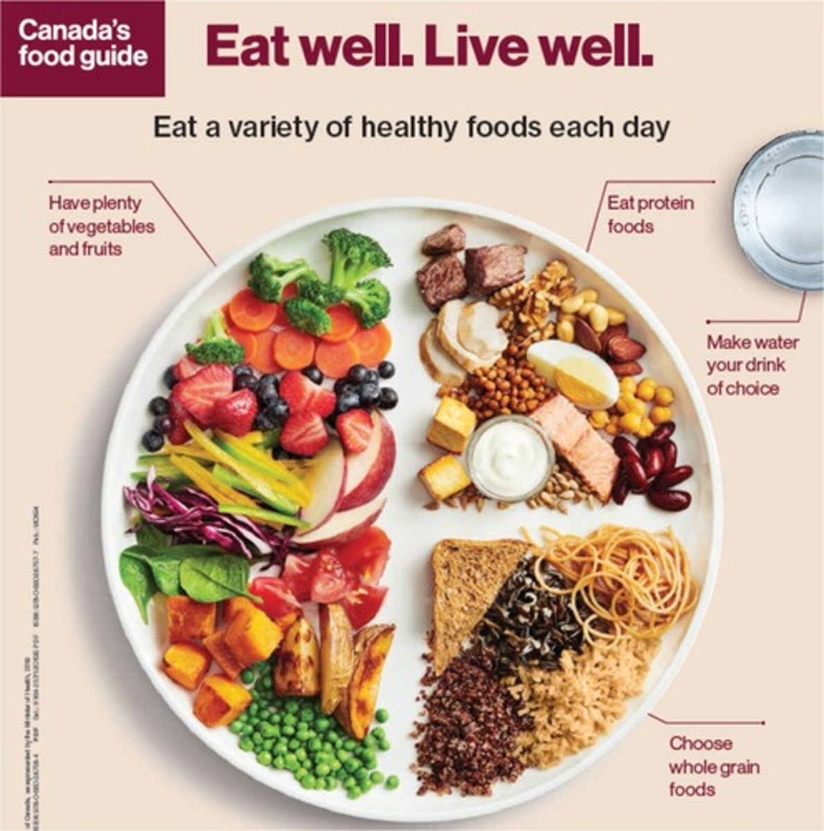 <p>proteins, carbs, fat, vitamins, minerals (macro/micronutrients)</p>