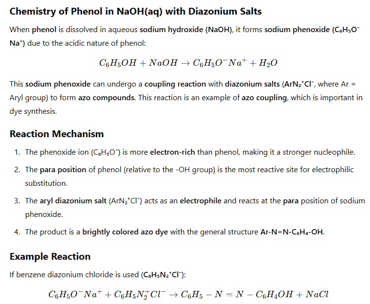 <p>Gives azo compounds</p>