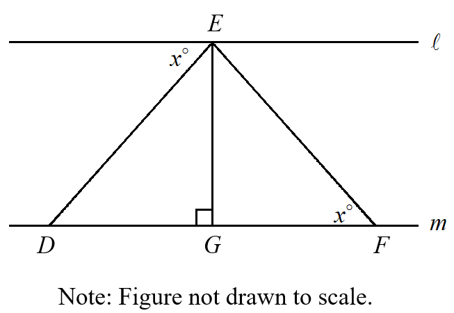 <p><span>In the given figure, line L is parallel to line m. If x=40, what is the measure of <DEF?</span></p>