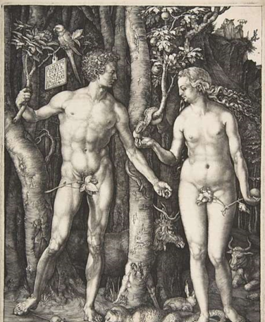 <p>Adam and Eve (creator, date, &amp; material)</p>