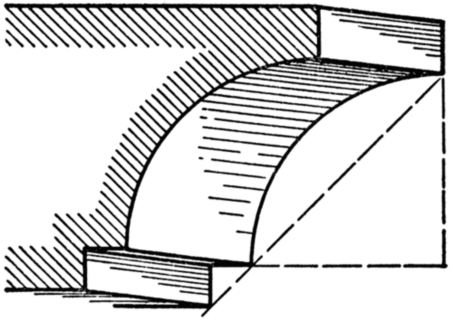 <p>What is a Greek molding with inward cove bows, often used where interior walls curve at the top to transition to the roof?</p>
