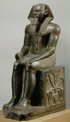a piece of art in which the figure is facing forward towards the viewer