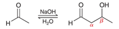 <p>an aldehyde or ketone is attacked by enolate</p><p>product is (always) a beta-hydroxy aldehyde or ketone</p><p>product exhibits both aldehydic and hydroxyl groups</p><p>for most simple aldehydes, equilibrium favors aldol product</p><p>for most ketones, aldol product is not favored; poor yields are common</p>