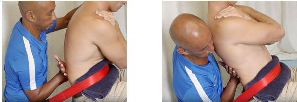 <p>Seatbelt over ASIS </p><p>Apply glide cephalad at the spinous process (or unilaterally) using the hypothenar eminence.</p>