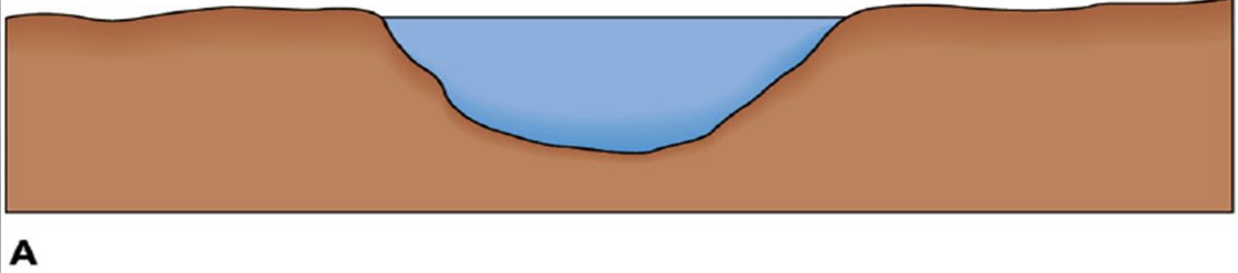 <ul><li><p>What happens to the velocity when a landslide narrows a channel?</p></li><li><p>What happens to the velocity when a channel is semicircular?</p></li><li><p>What happens to the velocity when bridge, piers or other obstructions are put up?</p></li></ul>