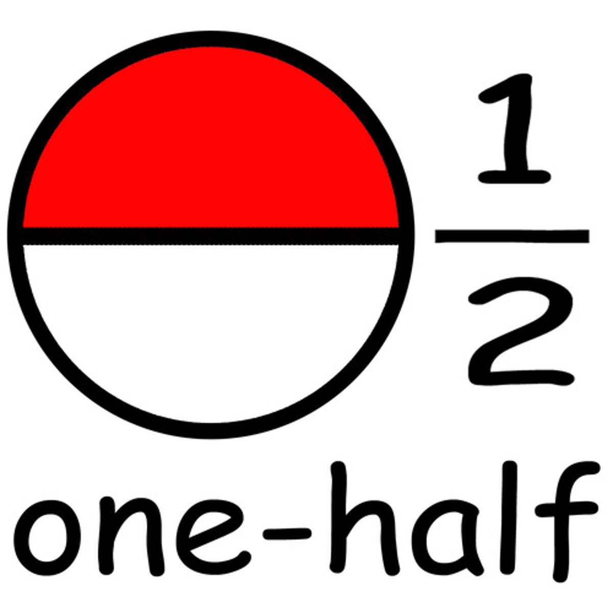 <p>half</p>