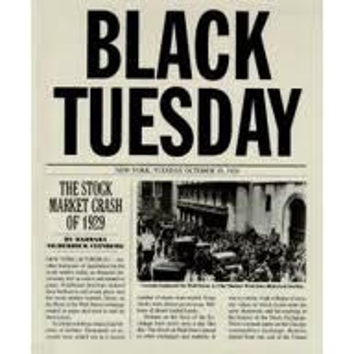 <p>Stock Market Crash (The Great Depression: 1929-1939)</p>