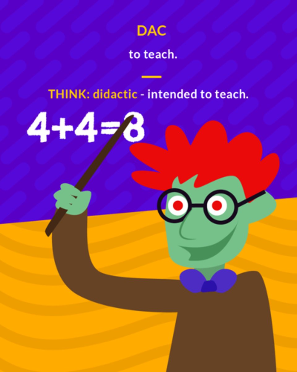 <p>to teach</p>