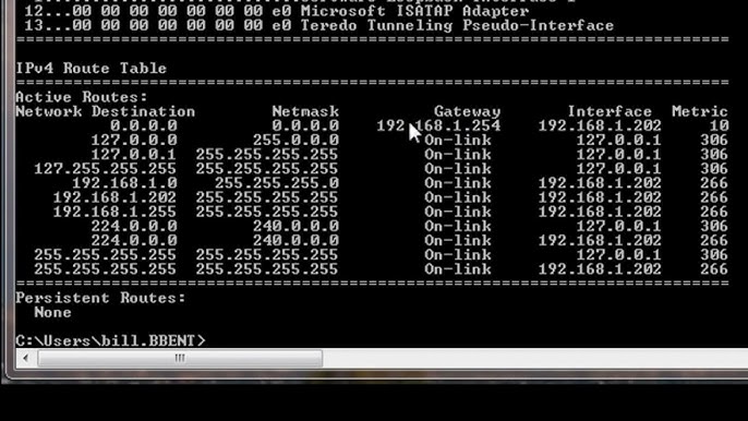 <ul><li><p><span>Displays the local routing table, including active routes by destination, network mask, gateway, interface, and metric.</span></p></li></ul><p></p>