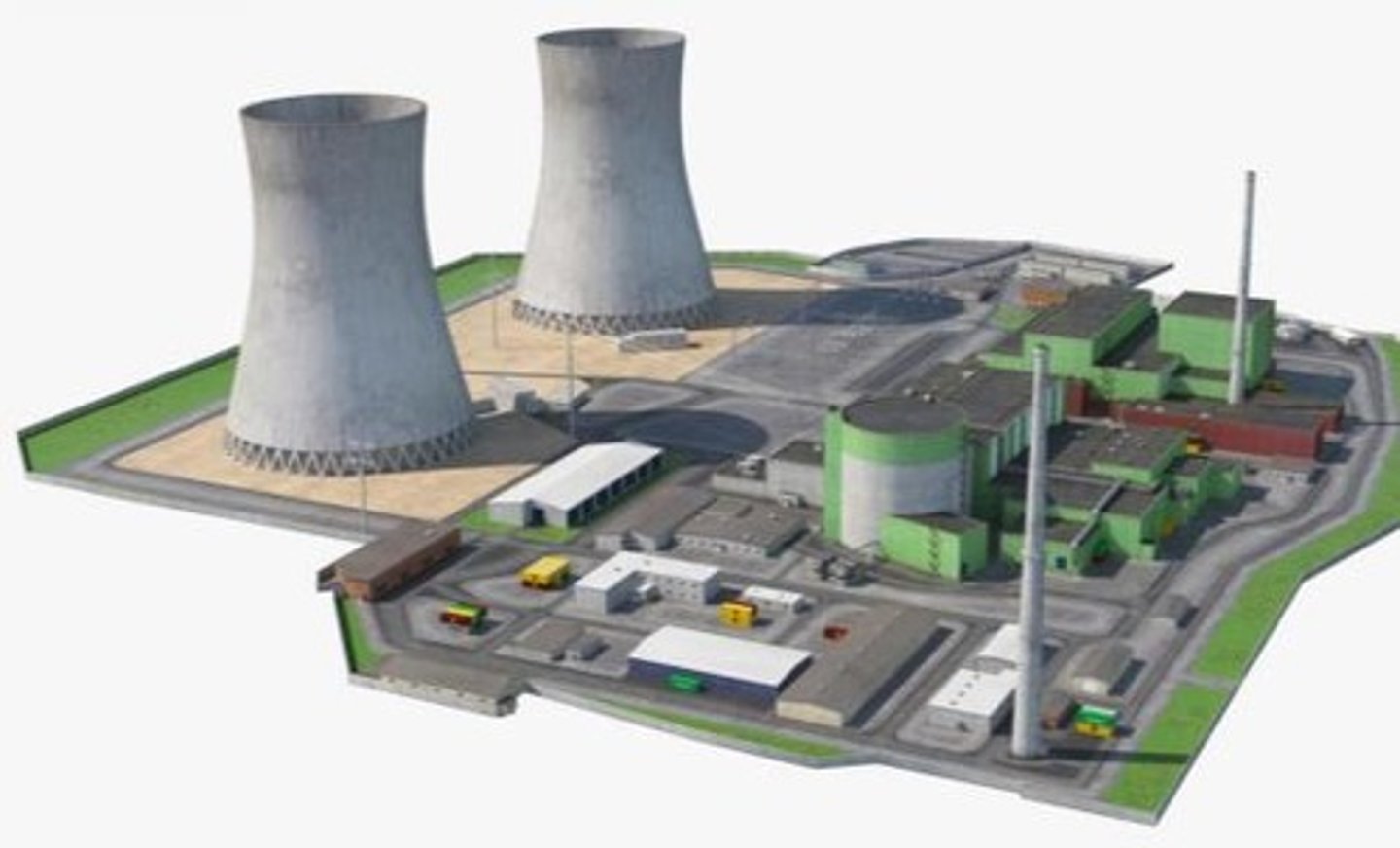 <p>Facility generating electricity through nuclear reactions.</p>