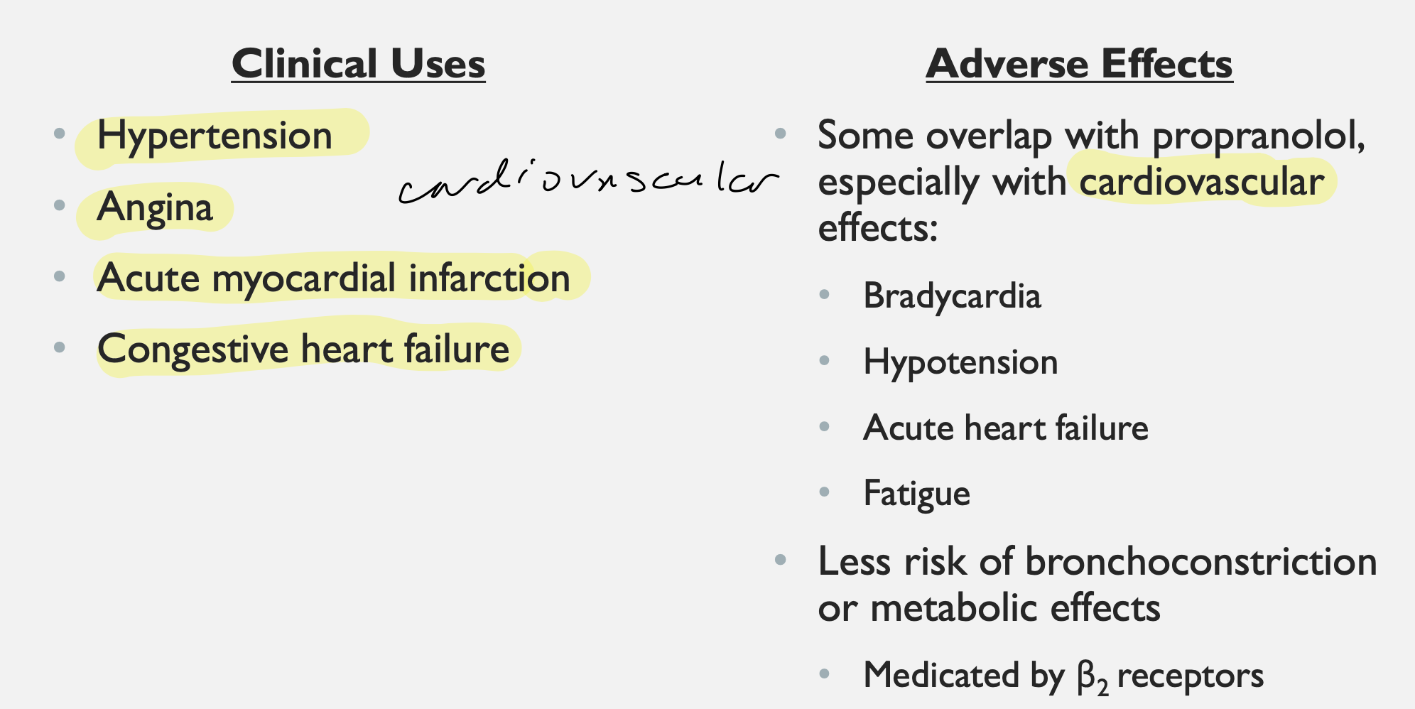 <p>BETA1-SELECTIVE ANTAGONISTS</p><p>(SECOND GENERATION)</p>