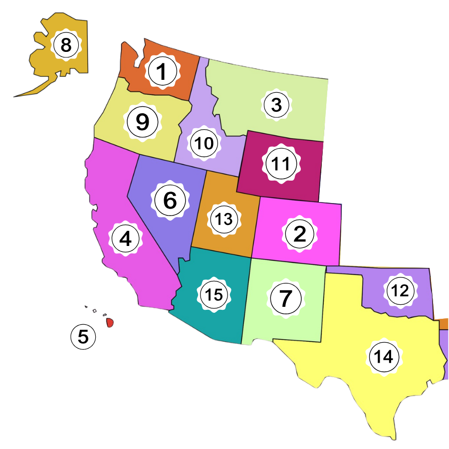 <p>What state is in number 4</p>