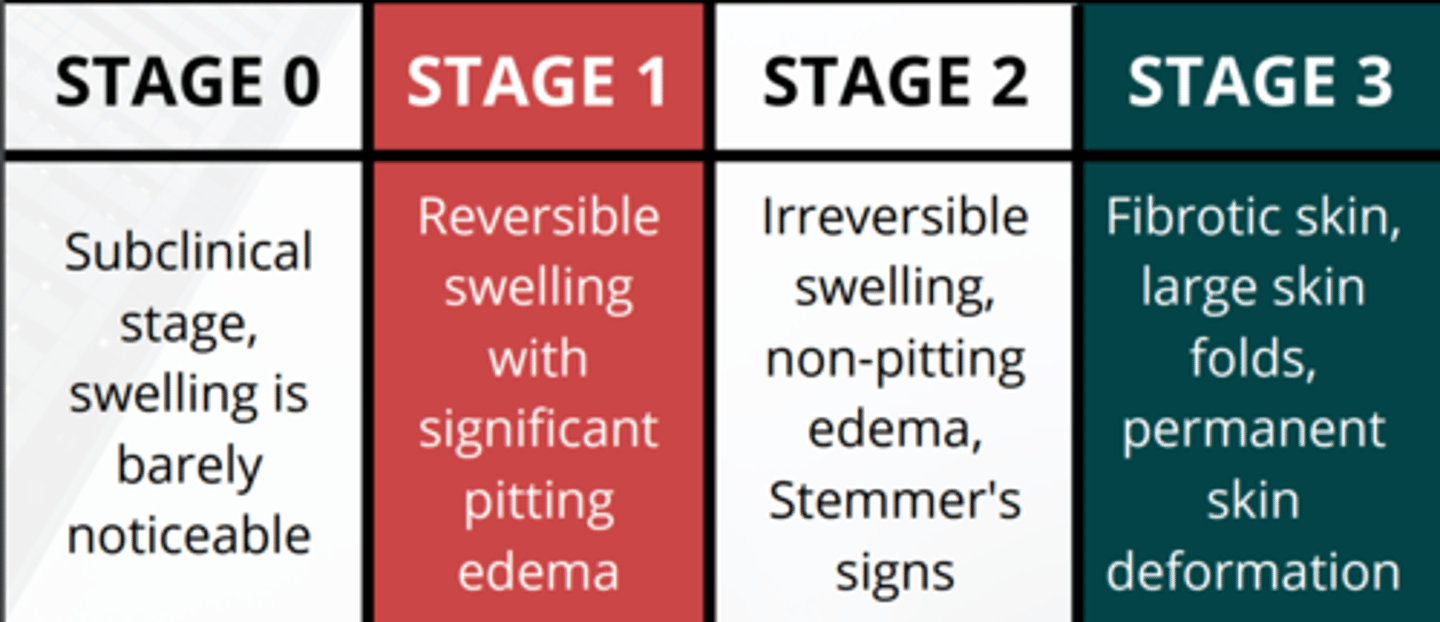<p>How to remember lymphedema stages start at 0 and go to 3</p><p>(4 levels but starts at 0-3)</p>