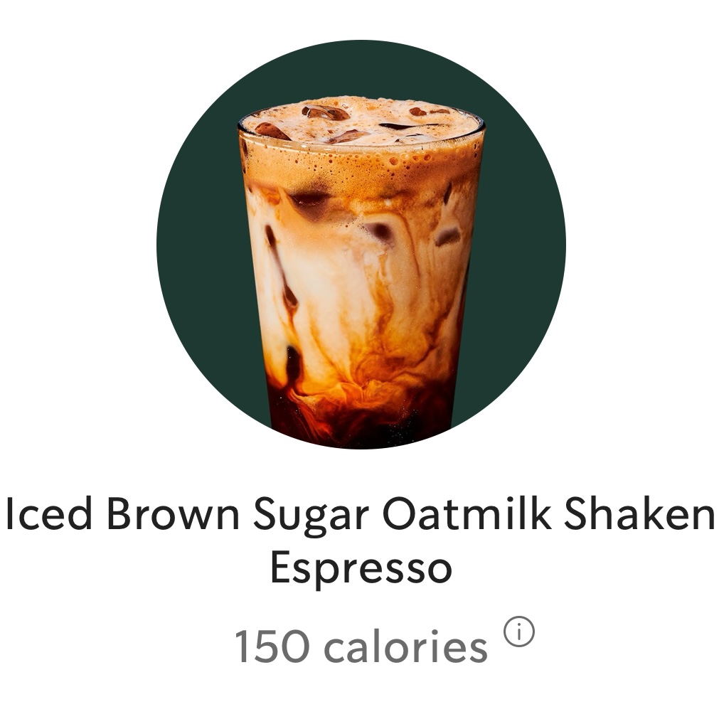 <p><span>Venti Iced Brown Sugar Oatmilk Shaken Espresso</span></p>