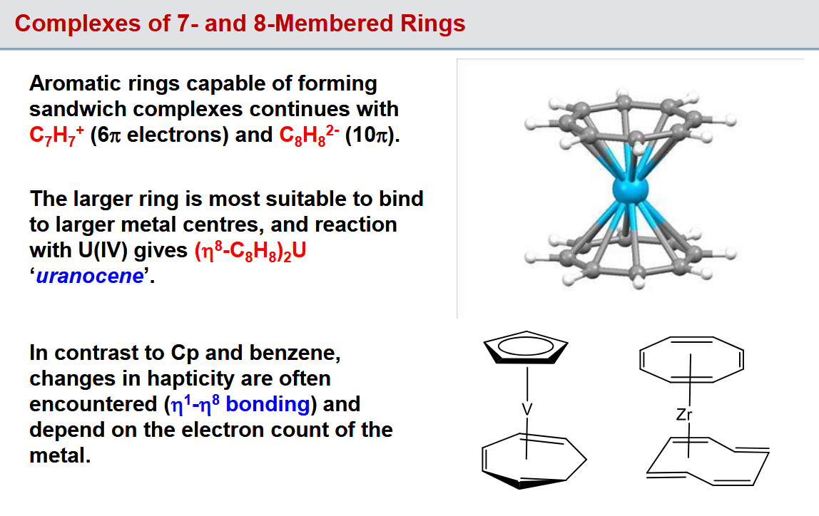 <p>Note that the 18 electron rule is not relevant for lanthanides and actinides.</p>
