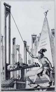 <p>device used during the Reign of Terror to execute thousands by beheading</p>