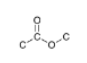 <p>a carbon bonded to a carbon and a oxygen which is bound to a carbon and a double bond to an oxygen</p>