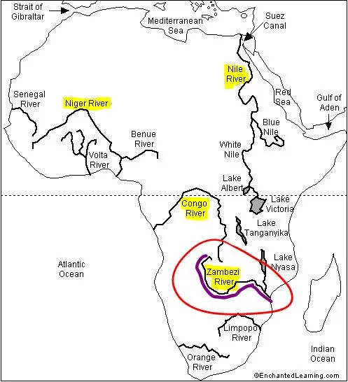 <p>What is the Zambezi River?</p>