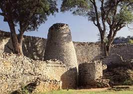 <p>(Conical Tower of Zimbabwe) How were large walls and structures constructed?</p>