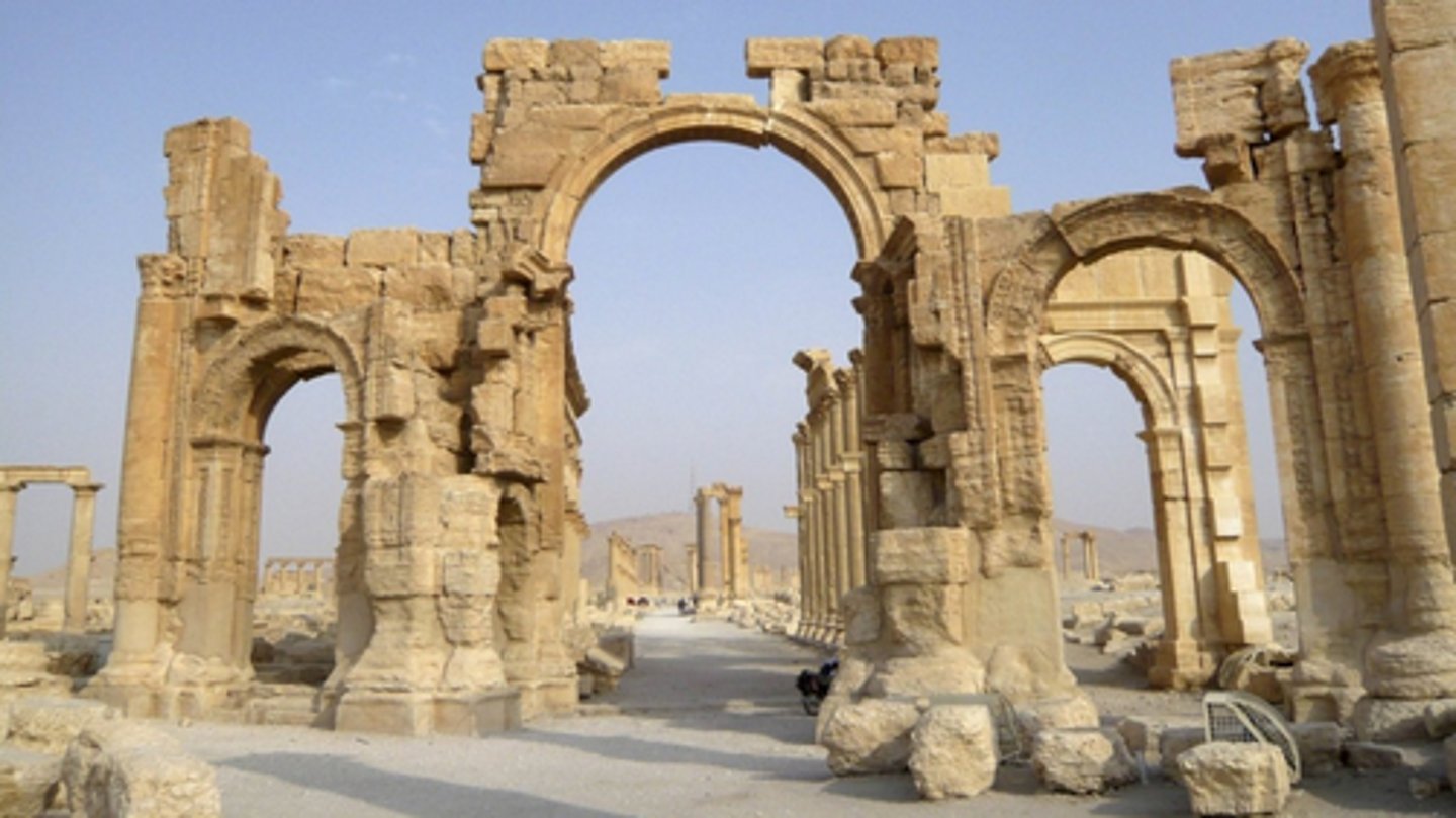 <p>Terrorism motivated by religious ideologies</p><p>e.g., ISIS attacks on Palmyra (2015, Syria)</p>
