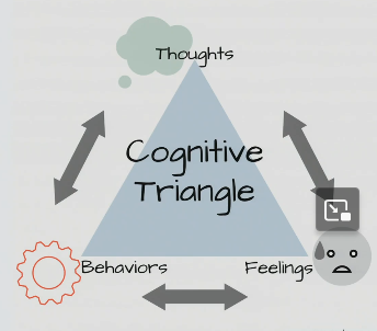 Thoughts, feelings, and behaviors are constantly interacting and influencing each other. Bidirectional relationship 