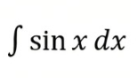 <p>/ sinx dx </p>