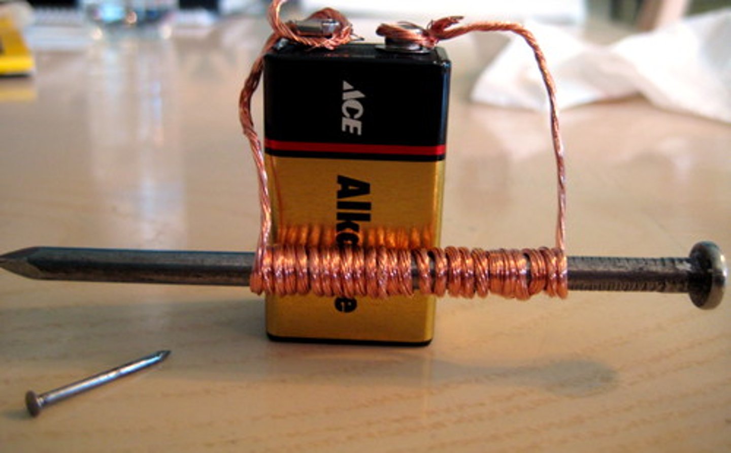 <p>A magnet created by electricity. It only works when surrounded by electric field</p>
