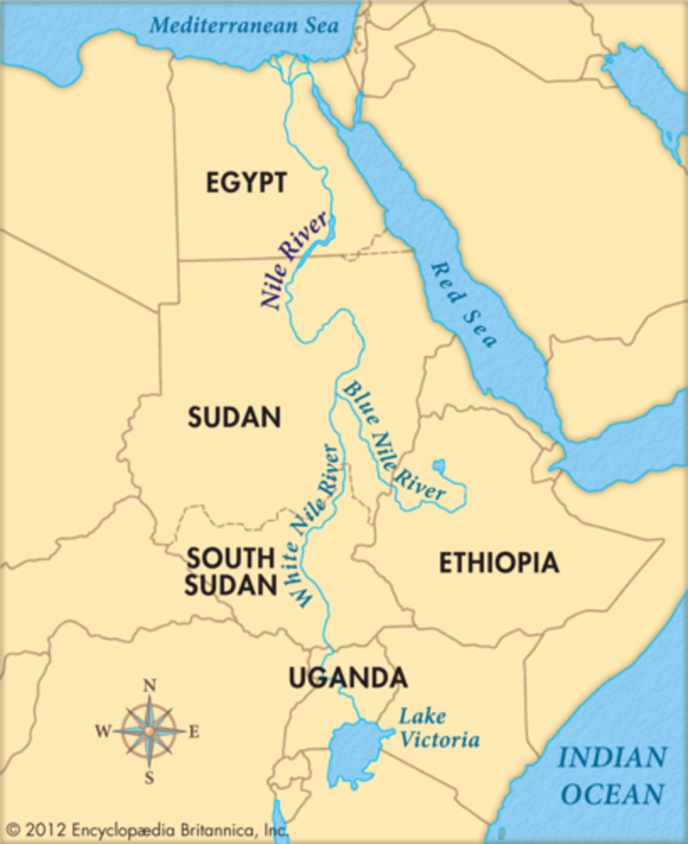 <p>On a map be able to locate the longest river in the world.</p>
