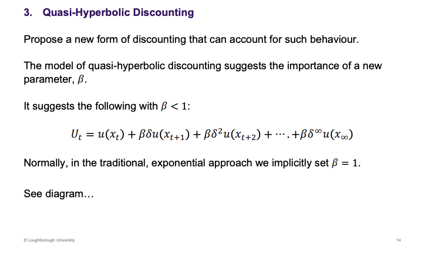 <p>Can be adapt the model to take into consideration of this present bias</p>
