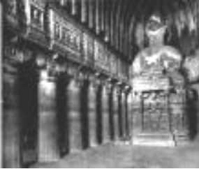 <p>Buddhist shrine also carved out of solid rock • Formed like an aisled basilica with a stupa at one end</p>