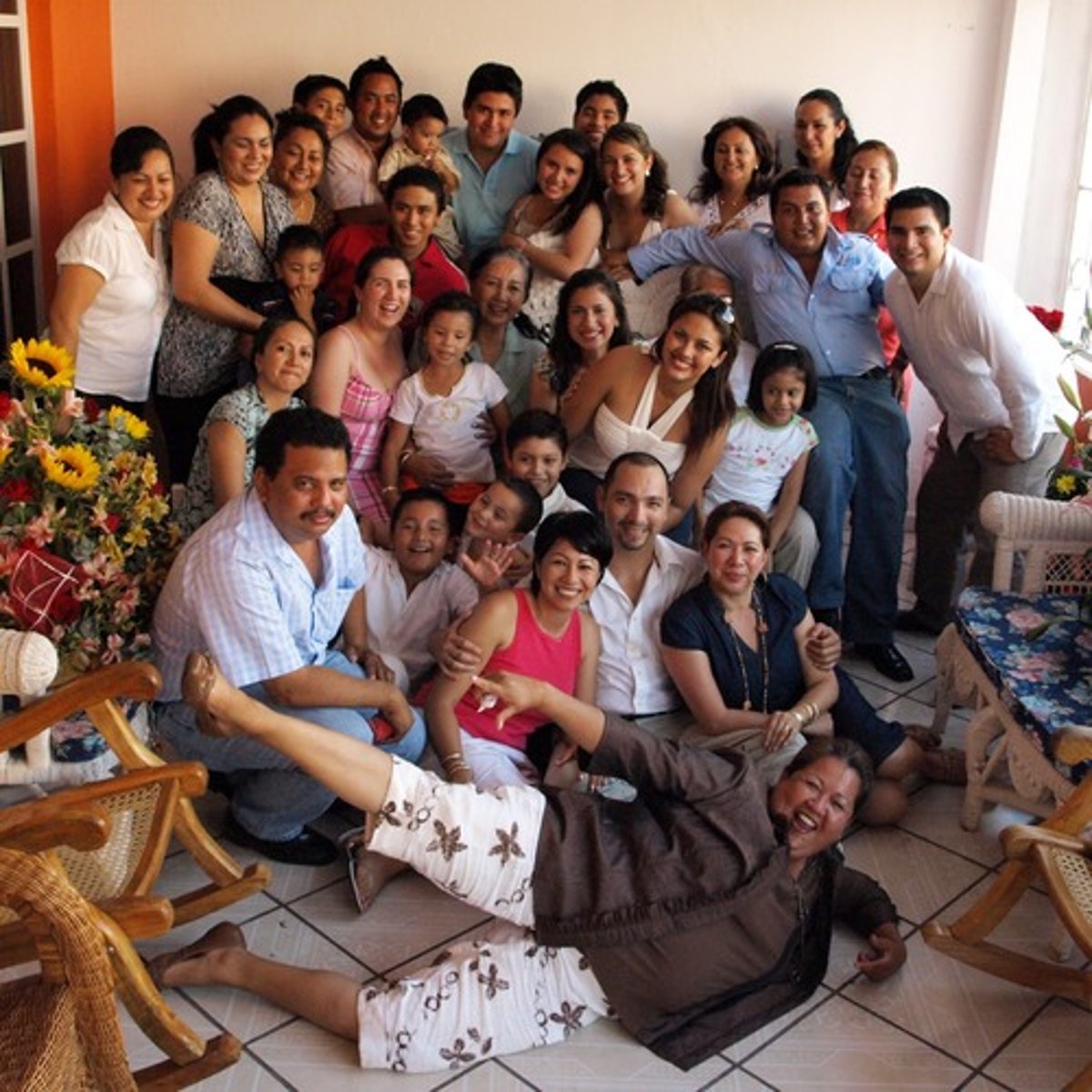 <p>a large family</p>