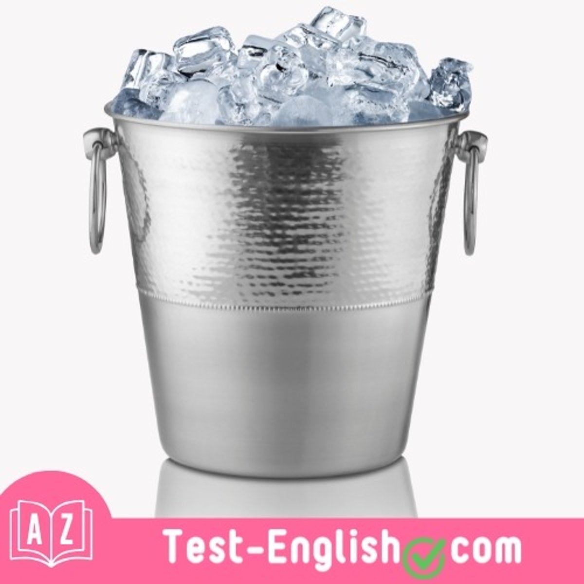 <p>I put the champagne in a _____ of ice.</p>
