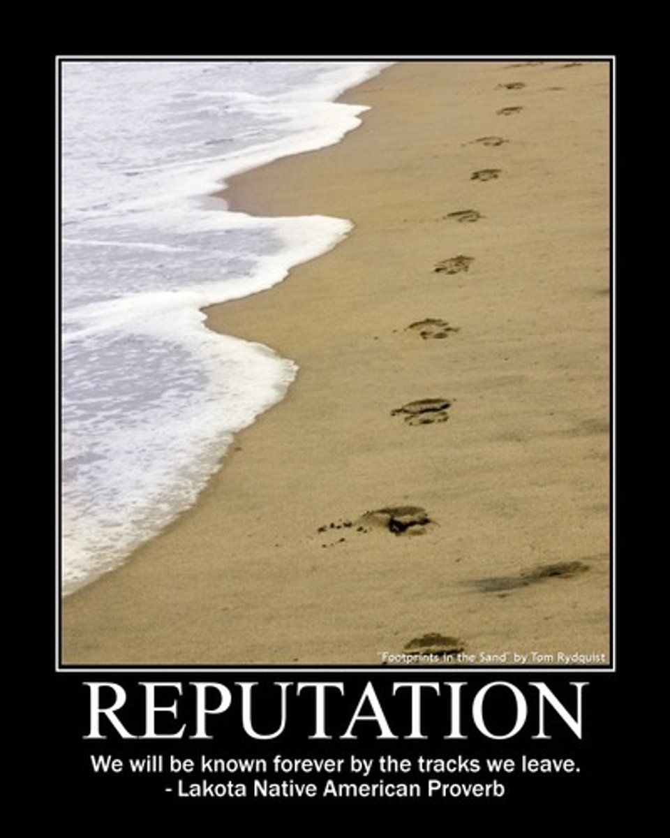 <p>to have a good/bad reputation</p>