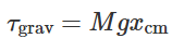 <p>total gravitational force actin on CoM</p>