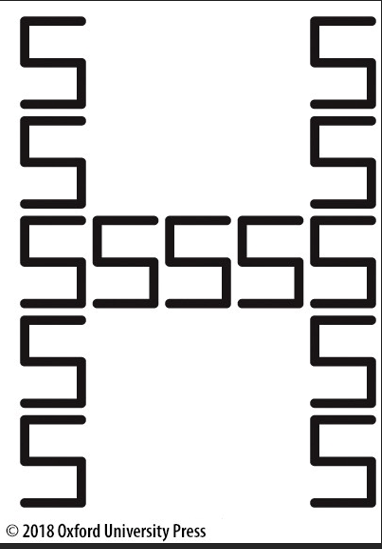 <p><span>In figures like this one, the big letter (H) interfered with the naming of the small letters (S) more than the small letters interfered with the big. This finding best demonstrates:</span></p>