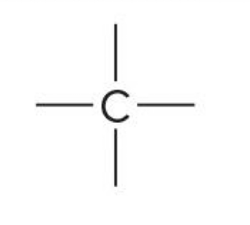 <p>Carbon with 4 bonds </p>