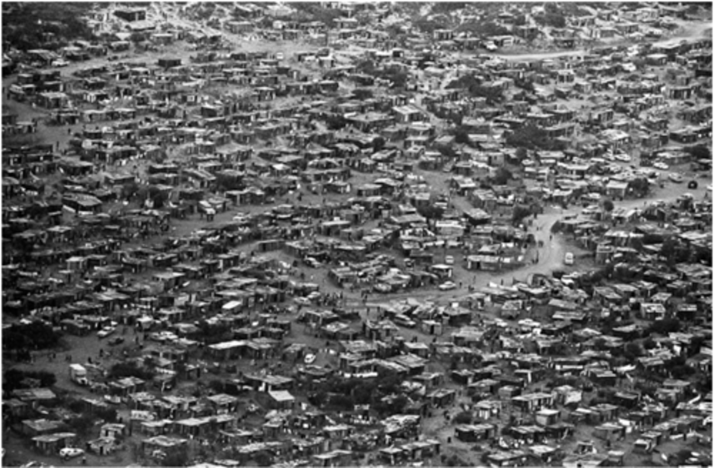 <p>underdeveloped urban living area, usually built on the periphery of towns and cities, that were reserved for non-white residents, namely black Africans, Coloureds and Indians</p>