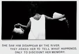 <p>Lorna Simpson (*1960) Waterbearer, 1986 , Gelatin silver print, vinyl lettering.</p>