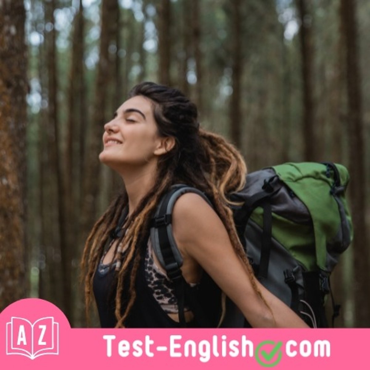 <p>She _____ hiking. She thinks it's fun.</p>