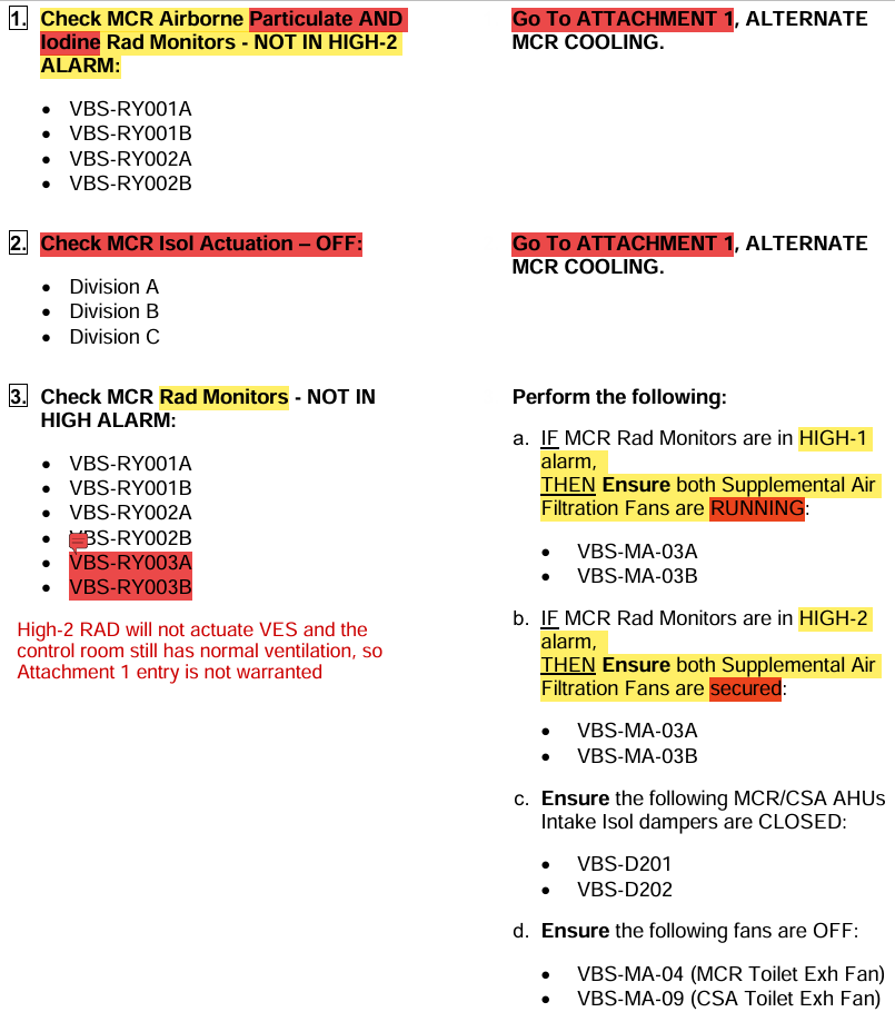 <p><strong>Notice: “Go To” therefore Main Body of A-501 is NOT continued concurrently until Attachment 1 is completed</strong></p>