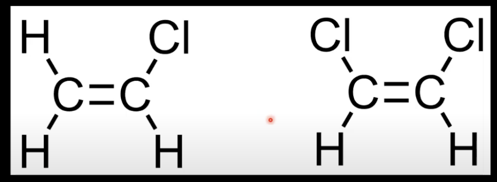 <p>Only one carbon in the C=C bond has two different groups</p><p>Cis-trans isomerism needs both carbons to be bonded to two different groups.</p>