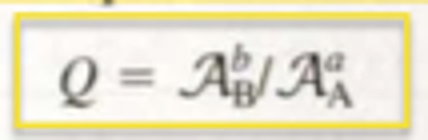 <p>Q= reaction quotient</p>
