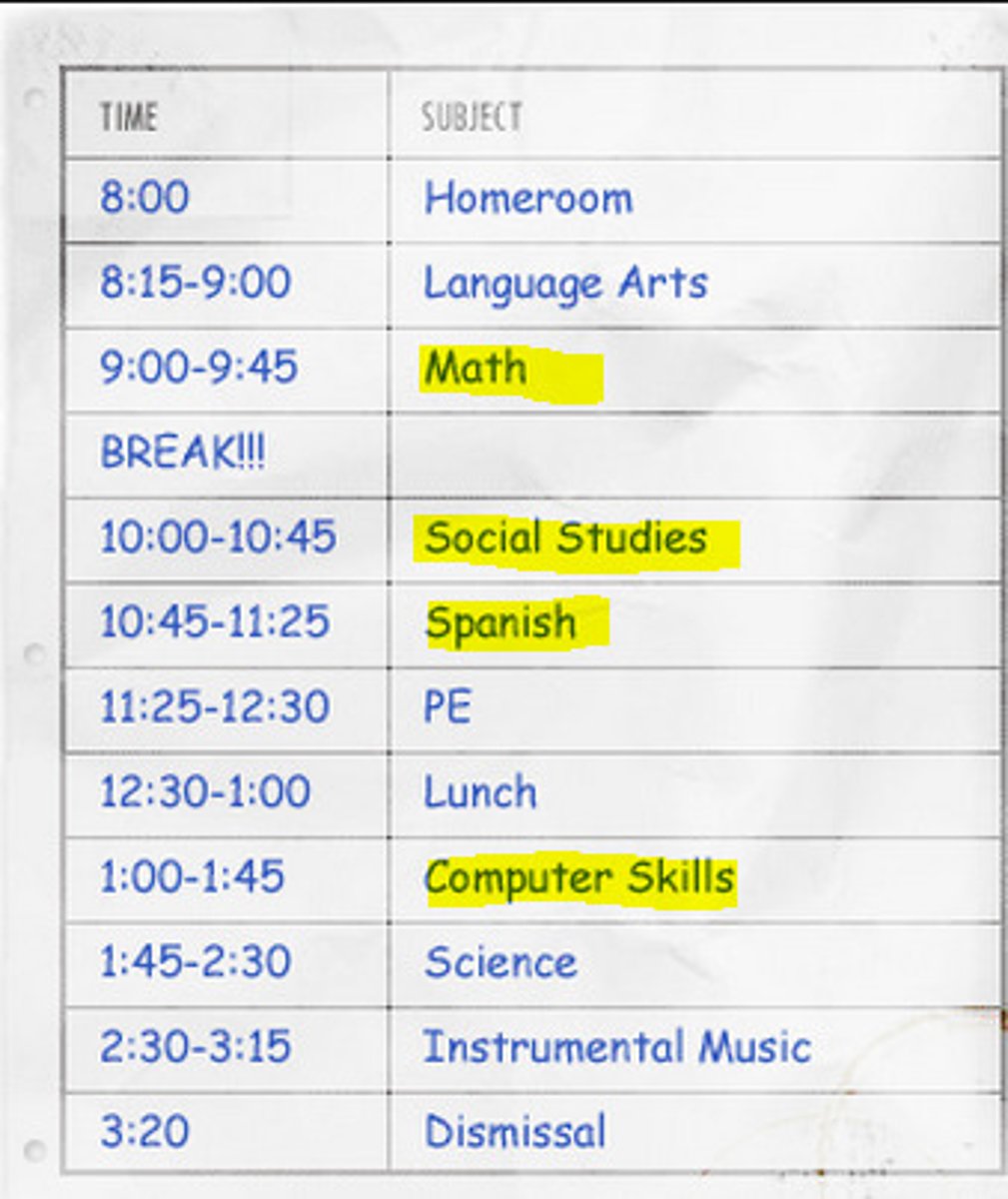 <p>schedule</p>