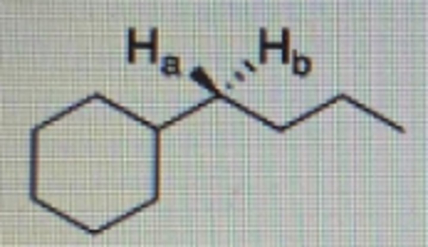 <p>What is the relationship between Ha and Hb in the following compound?</p>