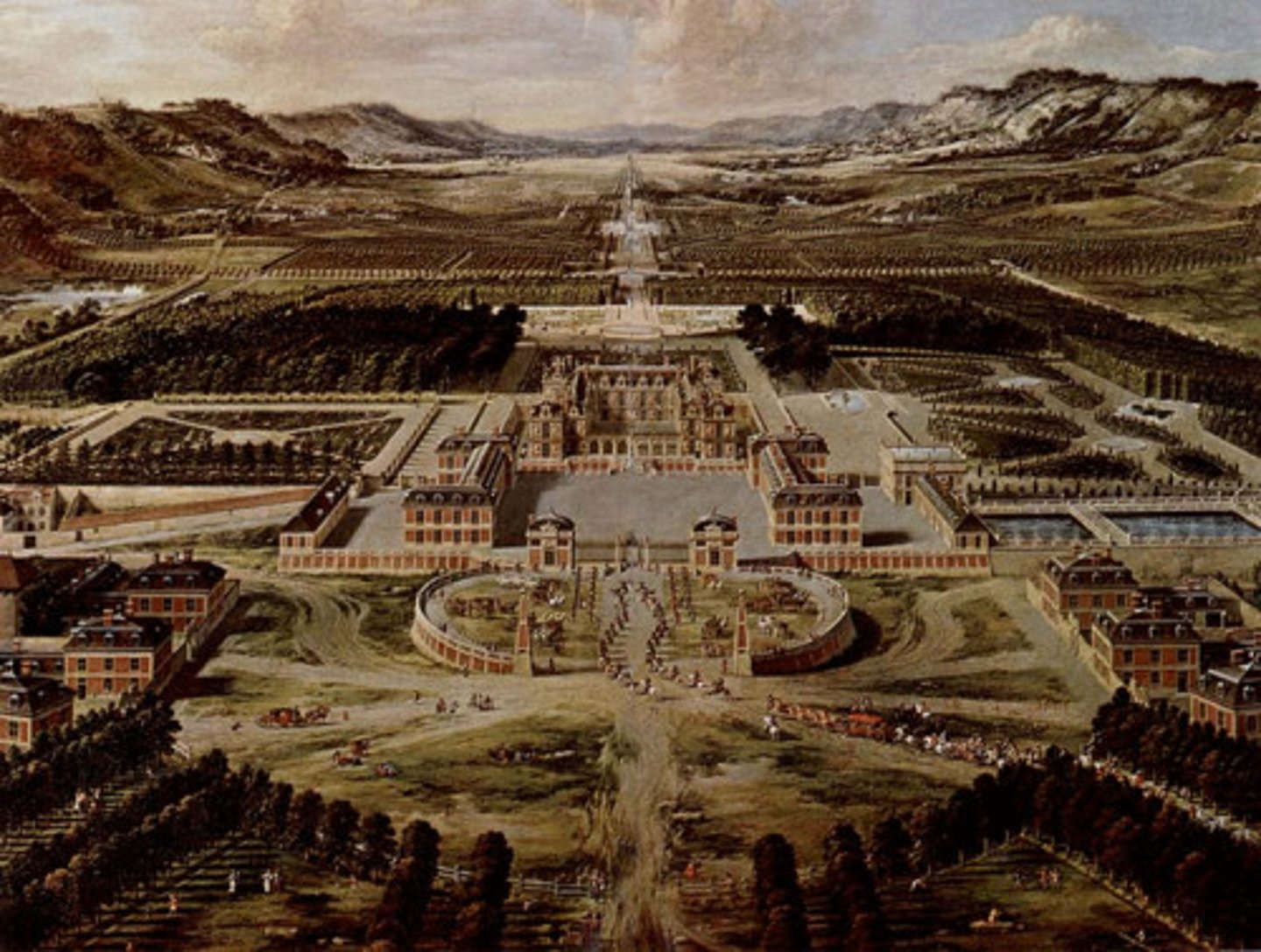 <p>An elaborate palace and living space for the Louis XIV and his family and servants. He also made sure many influential French nobles also lived there as a way to keep them entertained and out of the affairs of the state. It was an effective way to keep an eye on them as well. The palace also served as a way to impress and intimidate other rulers across Europe with the awesome riches and power of France.</p>