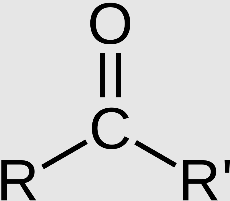 <p>Functional group with the chemical formula -CO-, where C=O (double bond). Referred to as ketones and are polar.</p>