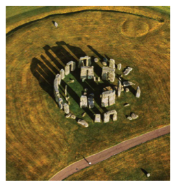 <p>Circular arrangement of stones/megaliths Best example: Stonehenge in Salisbury, England</p>