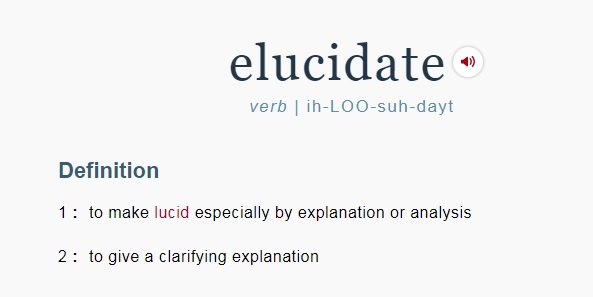 <p><span style="background-color: transparent;">to elucidate</span></p>