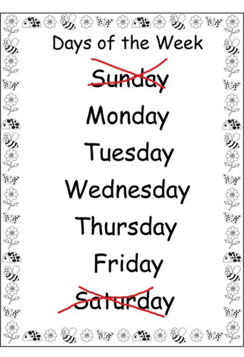 <p>los días de semana</p>