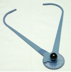 <p>What x–ray accessory instrument is this. They are used to measure the thickest part being radiographed?</p>